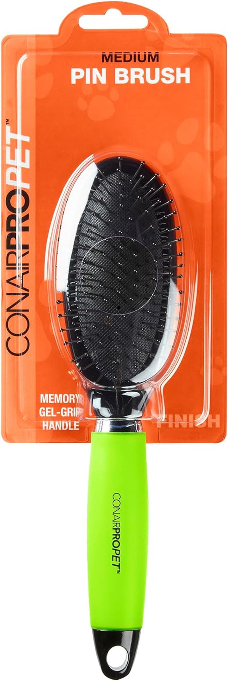 - Medium Pin Brush - Dog Brush for Shedding, Stainless Steel round Tip Pins with Memory Grip Gel, Ideal for Medium Breeds