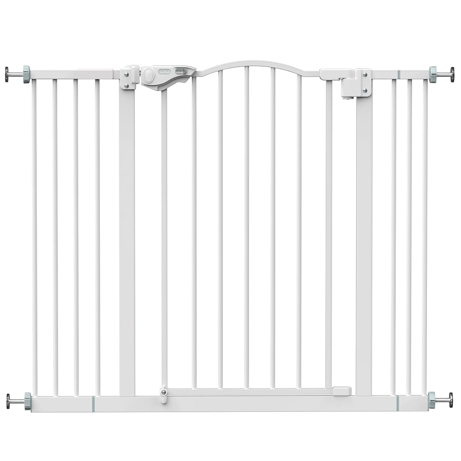 29-39.6" Baby Gate for Pets, Auto Close Both Sides Dog Gate with One-Hand Opening, 30" Tall Safety Gates for Stairs, Hallways, Bedrooms, Wall Pressure Mount No Drill, White